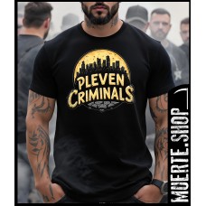 Черна тениска PLEVEN CRIMINALS с щампа Черна тениска PLEVEN CRIMINALS с щампа