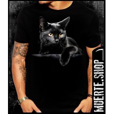 Черна тениска BLACK CAT