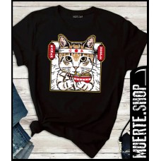 Дамска тениска JAPANESE FOOD CAT с щампа
