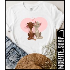 Дамска тениска LOVELY CATS с щампа Дамска тениска LOVELY CATS с щампа