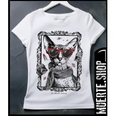 Дамска тениска LUXURY SPHYNX STYLE с щампа Дамска тениска LUXURY SPHYNX STYLE с щампа