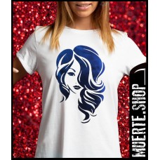 Дамска тениска BLUE PEARL щампа синя перла