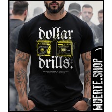 Черна тениска DOLLAR DRILLS с щампа Черна тениска DOLLAR DRILLS с щампа