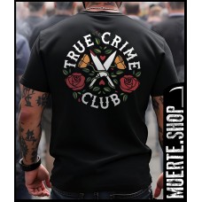 Черна тениска TRUE CRIME CLUB с щампа 