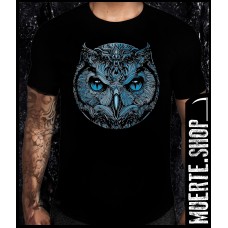 Черна тениска BLUE ROUN OWL