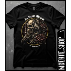 Черна тениска LA MUERTE DEADLY SOUND – череп със слушалки Черна тениска LA MUERTE DEADLY SOUND – череп със слушалки