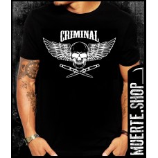 Черна тениска CRIMINAL SKULL Черна тениска CRIMINAL SKULL
