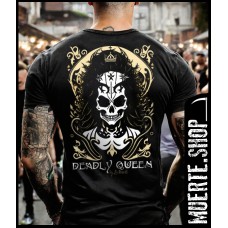 Черна тениска DEADLY QUEEN с щампа 