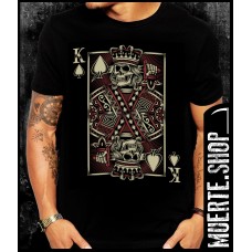 Черна тениска KING SKULL CARD