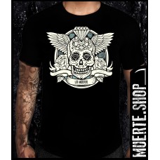 Черна тениска LA MUERTE DIAMOND