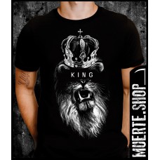 Черна тениска LION THE BLIND KING