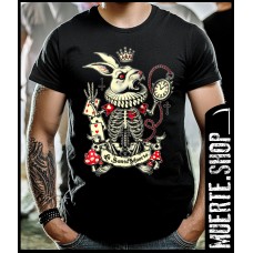 Черна тениска MAD RABBIT с щампа 