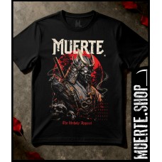 Черна тениска MUERTE DEAD RONIN – самурай череп дизайн Черна тениска MUERTE DEAD RONIN – самурай череп дизайн