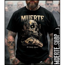Черна тениска MUERTE WESTERN SKULL – череп от Дивия запад Черна тениска MUERTE WESTERN SKULL – череп от Дивия запад