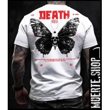 Бяла тениска SACRIFICE MOTH – артистичен дизайн с череп и skull moth Бяла тениска SACRIFICE MOTH – артистичен дизайн с череп и skull moth