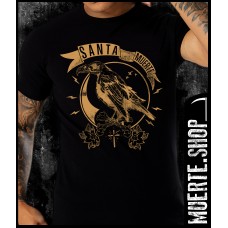 Черна тениска SANTA MUERTE CROW Черна тениска SANTA MUERTE CROW
