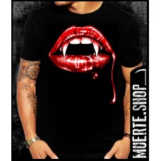Черна тениска VAMPIRE LIPS