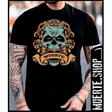 Черна тениска VICTORIAN SKULL с щампа