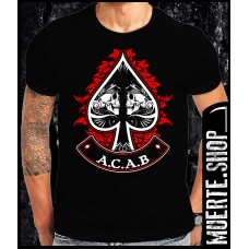 Черна тениска ACAB SPADE Черна тениска ACAB SPADE