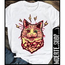 Тениска CRAZY CAT с щампа Тениска CRAZY CAT с щампа