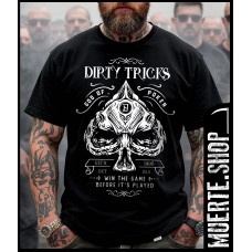 Черна тениска DIRTY TRICKS POKER с щампа 