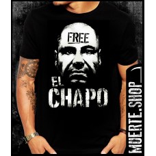 Черна тениска FREE EL CHAPO