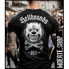 Черна тениска HELLHOUNDS 666 с щампа Черна тениска HELLHOUNDS 666 с щампа