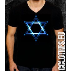 Черна тениска JEWISH BLUE STAR