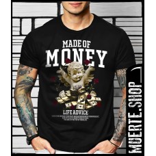 Черна тениска MADE OF MONEY с щампа 