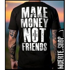 Черна тениска MAKE MONEY NOT FRIENDS с щампа 