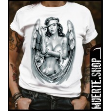 Дамска тениска NAKED ANGEL с щампа