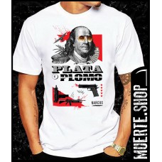 Тениска BENJAMIN PLATA O PLOMO с щампа 