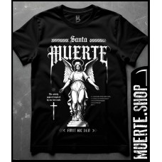 Черна тениска SANTA MUERTE HOLY STATUE – мистичната светица Черна тениска SANTA MUERTE HOLY STATUE – мистичната светица