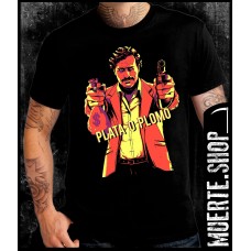 Черна тениска ESCOBAR PLATA O PLOMO Черна тениска ESCOBAR PLATA O PLOMO