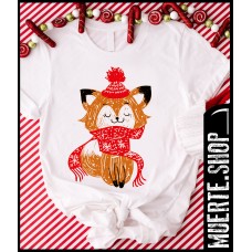 Коледна тениска CHRISTMAS FOX с щампа