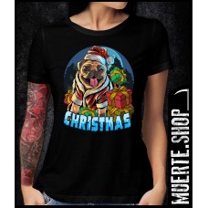 Черна тениска CHRISTMAS PUG Черна тениска CHRISTMAS PUG