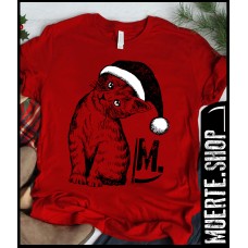 Коледна тениска CUTE CHRISTMAS CAT 2 с щампа Коледна тениска CUTE CHRISTMAS CAT 2 с щампа