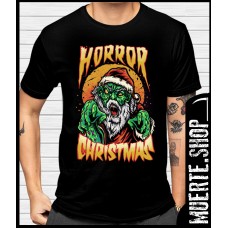 Черна тениска HORROR CHRISTMAS 2 с щампа Черна тениска HORROR CHRISTMAS 2 с щампа