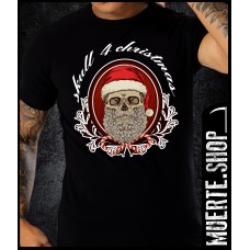 Черна тениска SKULL 4 CHRISTMAS