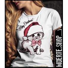 Коледна тениска XMAS KITTY с щампа