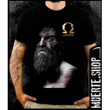 Черна тениска GOD OF WAR KRATOS с щампа 