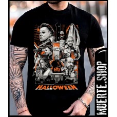 Черна тениска HALLOWEEN POSTER с щампа Черна тениска HALLOWEEN POSTER с щампа