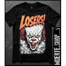 Черна тениска PENNYWISE LOSERS с щампа Черна тениска PENNYWISE LOSERS с щампа