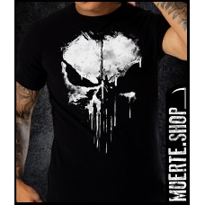 Черна тениска PUNISHER MELTED SKULL