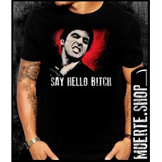 Черна тениска SCARFACE SAY HELLO BITCH