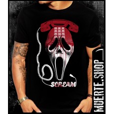 Черна тениска SCREAM PHONE Черна тениска SCREAM PHONE