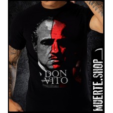Черна тениска THE GODFATHER DON VITO с щампа