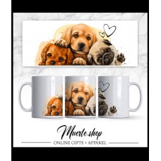 Керамична ЧАША с принт PUPPIES Керамична ЧАША с принт PUPPIES