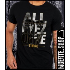 Черна тениска 2PAC ALL EYEZ с щампа Черна тениска 2PAC ALL EYEZ с щампа