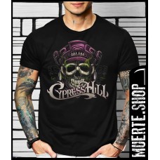 Черна тениска CYPRESS HILL SKULL с щампа 